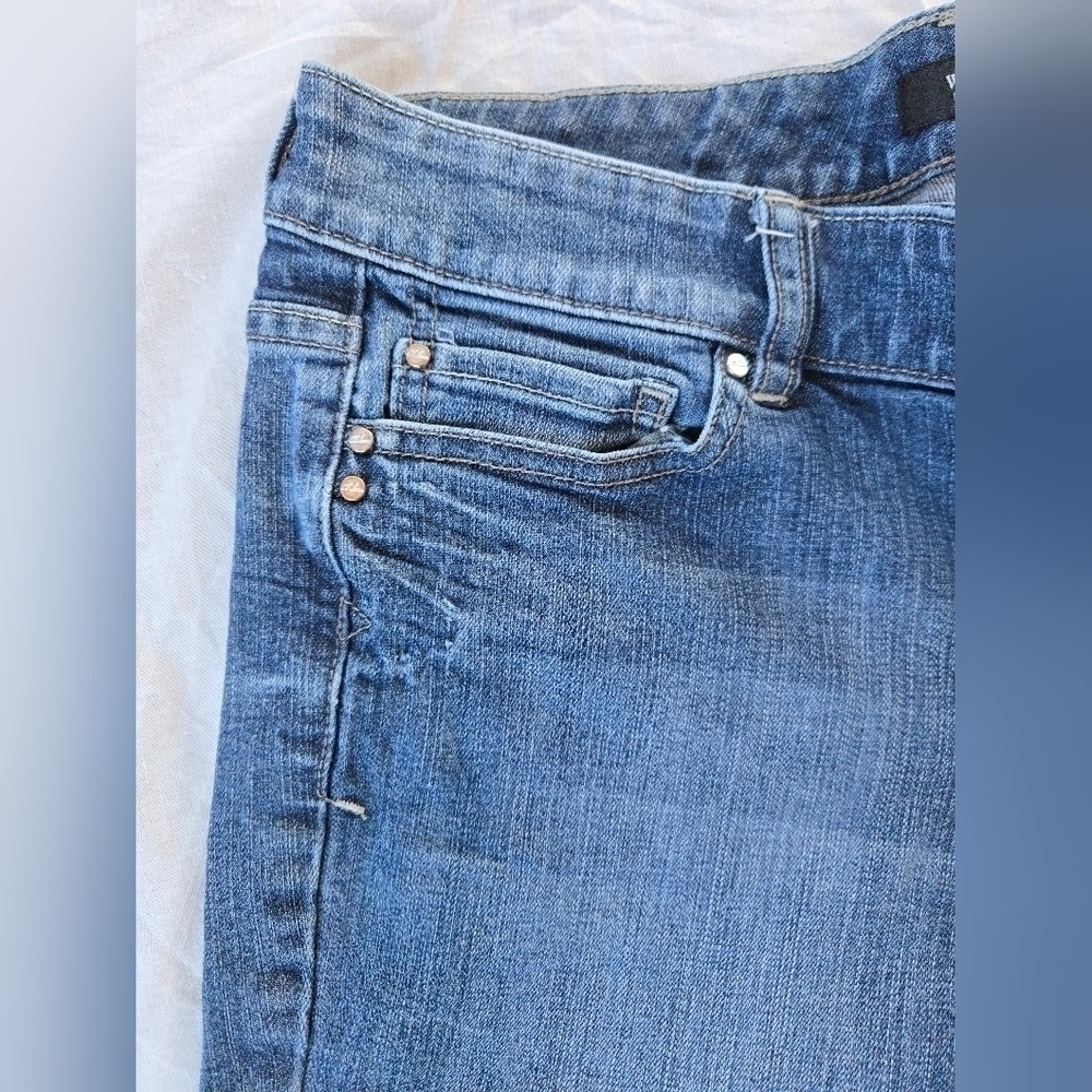 White House Black Market Blanc denim Y2K flare leg jeans 4R - Picture 3 of 14
